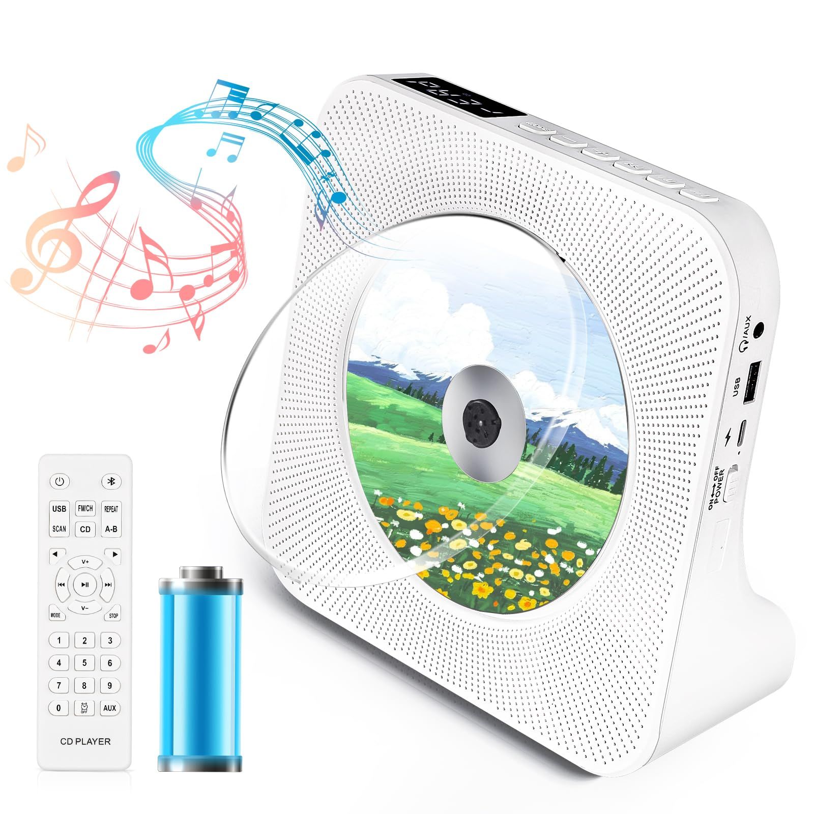 オーム電機 AudioComm AUX ポータブルCDプレーヤー CDラジオ ステレオ ピンク RCR-500Z-P 07-8957 OHM AudioComm ポータブルCDプレーヤー リモコン付きステレオイヤホン付属 乾電池式 USB給電対応 Type-C ACアダプター付属 シルバー  英語 リスニング 語学学習 英検 TOEIC対策｜CDP-3875Z 03-5090 オーム電機 | e-プライス