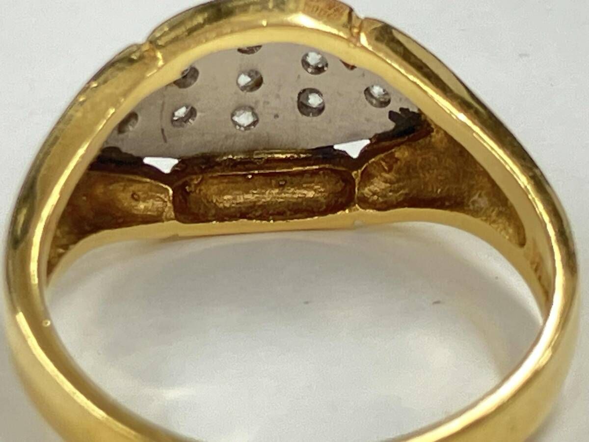 ◇14◇K10&Pt900 デザインリング✴︎used ✴︎ Pt900 ルビー ダイヤモンド リング 0.77ct D0.52ct - メルカリ