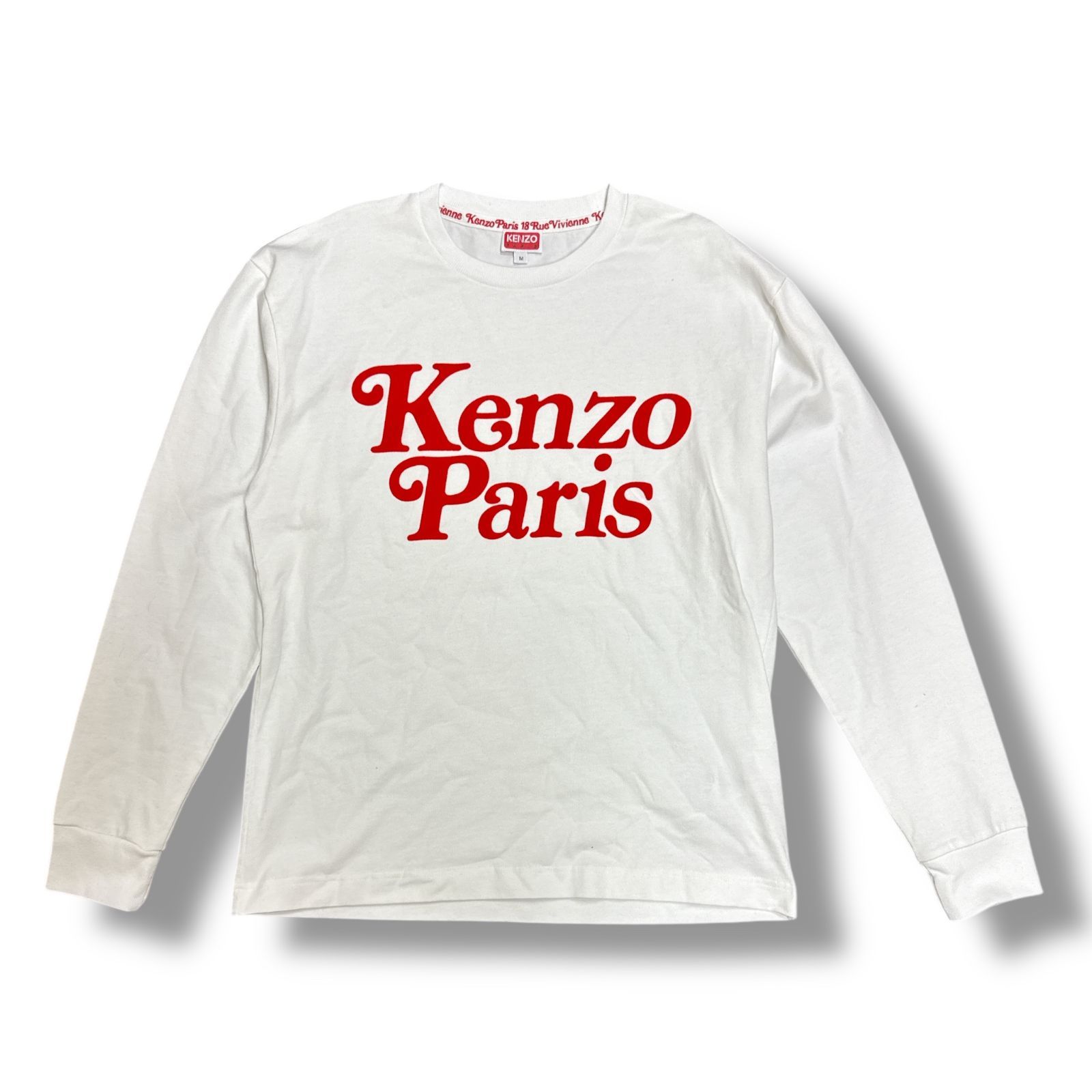 参考上代38500円 KENZO BY VERDY LS TSHIRT ロングスリーブTシャツ 長袖カットソー ロンT ケンゾー ヴェルディ コラボ FE55TS1454SI ホワイト M 91128A7