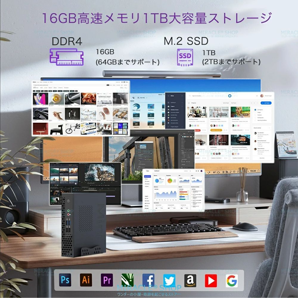 Windows11Pro搭載 3画面出力
