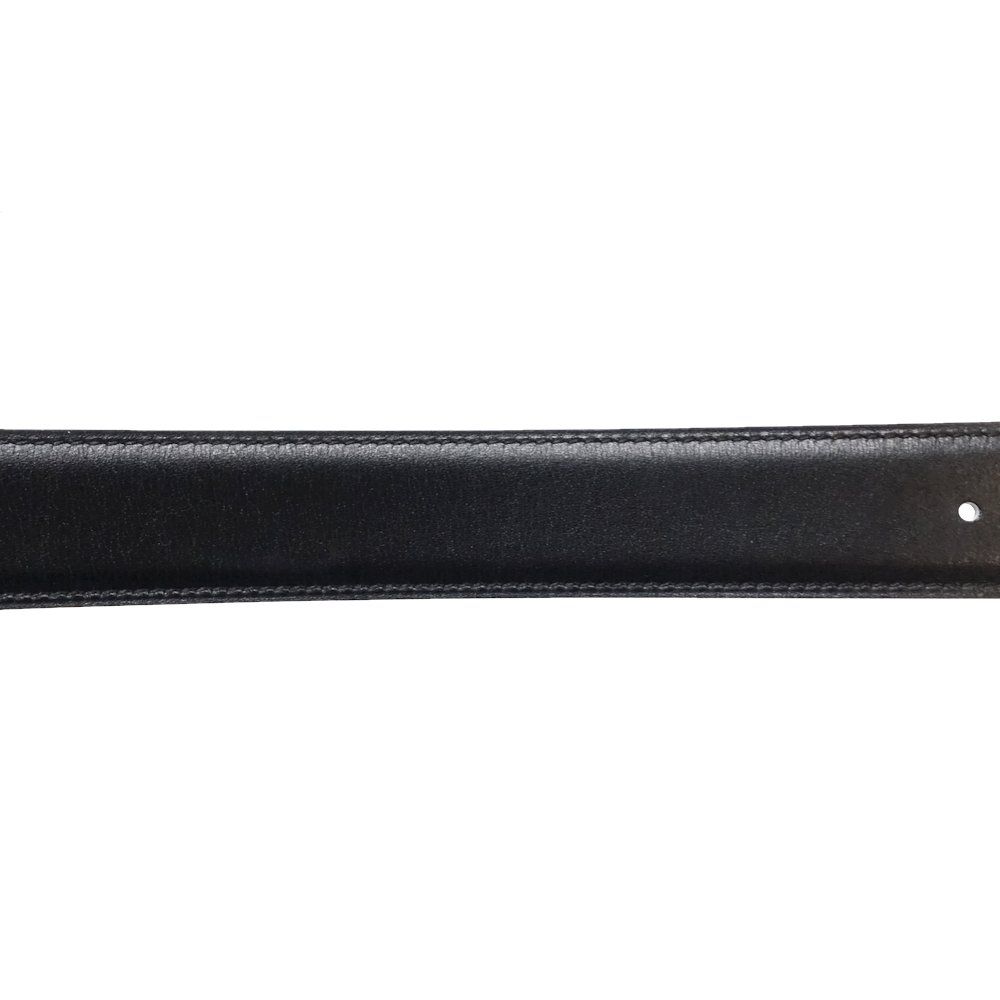 エルメス 75 H ゴールド バケット ブラック ベルト Authentic HERMES Black Leather Belt with Goldtone H Buckle