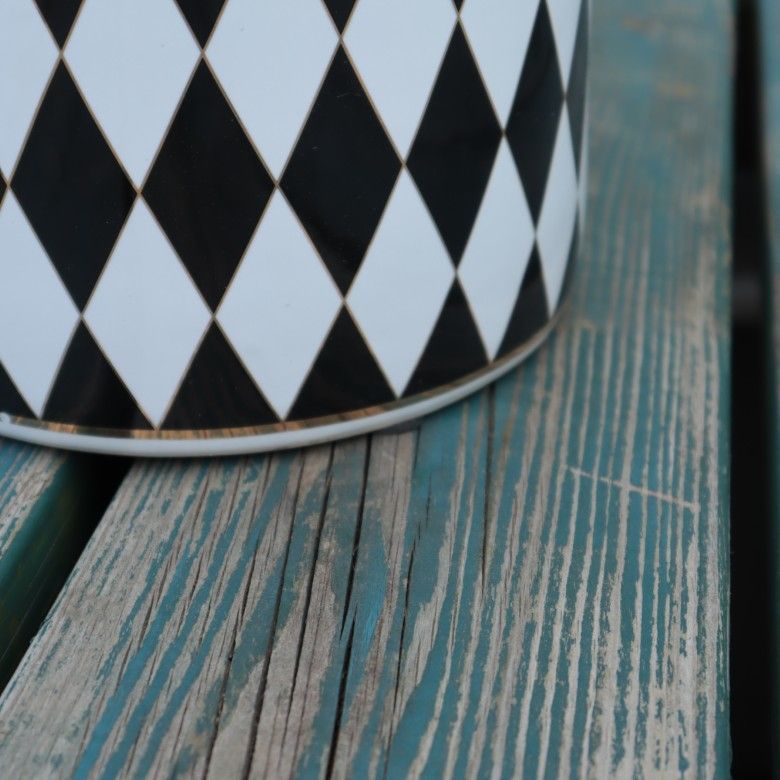 傘立て アンブレラスタンド 陶器製 ブラック x ホワイト モダン アート