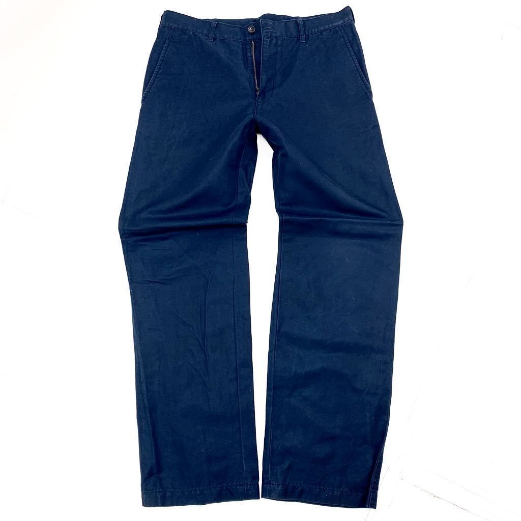コムデギャルソンオム COMME des GARCONS HOMME 超定番 濃紺 コットンパンツ Sサイズ 比較的 ストレート ネイビー Ja2425