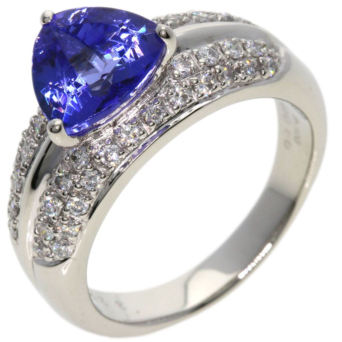 タンザナイト ダイヤモンドリング 高品質タンザナイトダイヤモンドリング PT900 1.19ct 鑑別書