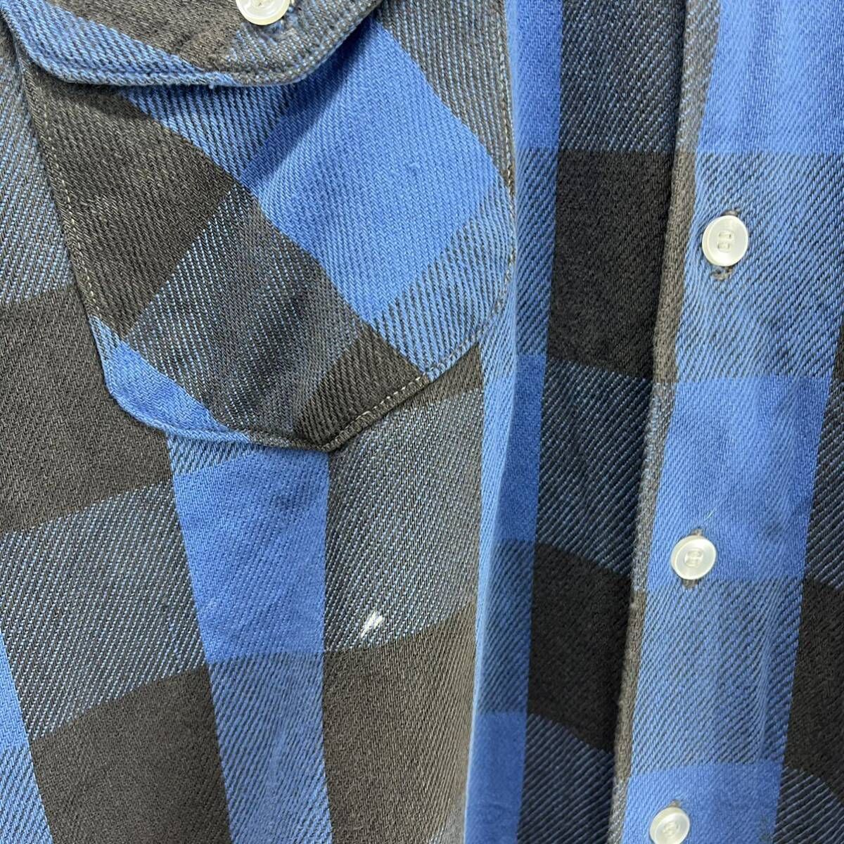 OshKosh 青黒チェック柄ネルシャル OSH KOSH チェック柄ネルシャツ