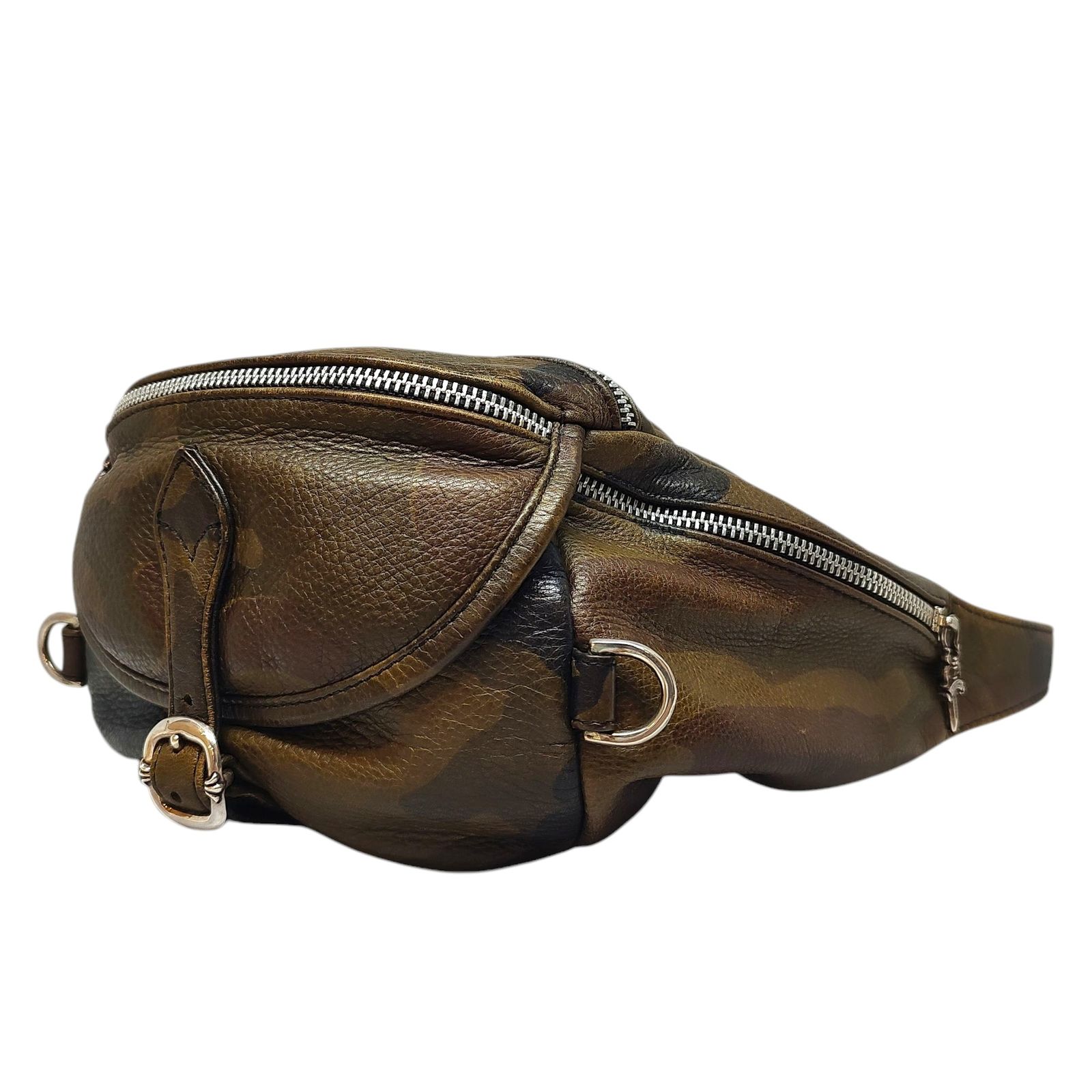 クロムハーツ レザー ボディバッグ　#1 Chrome Hearts クロムハーツ ♯1 レザー スナットパック カモフラ