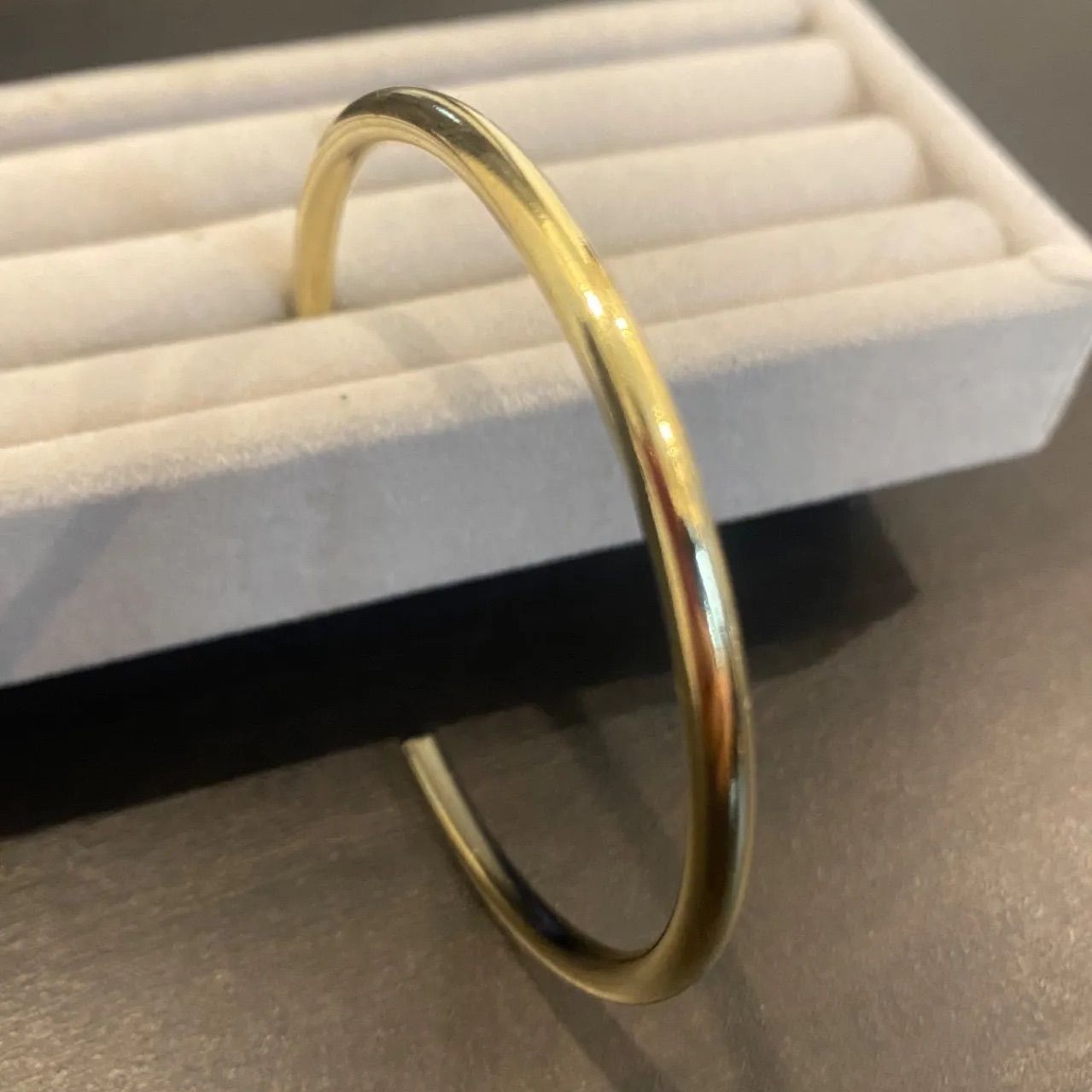 真鍮バングル 3.5mm丸線【丸バングル アクセサリー バングル 