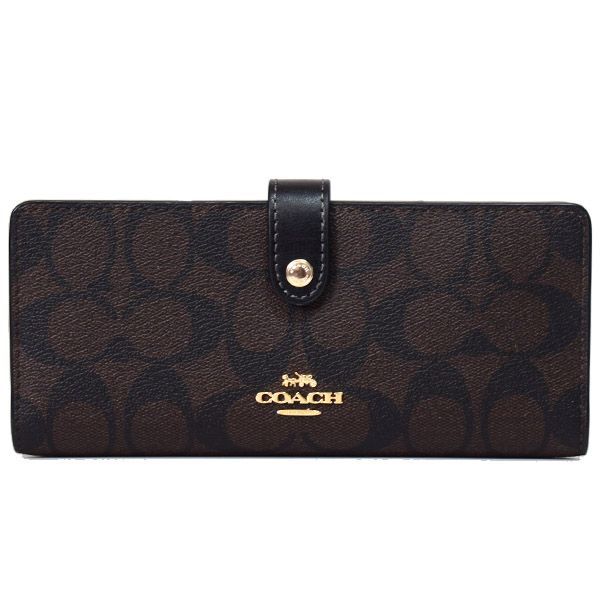 コーチ 長財布 COACH コーティングキャンバス レザー シグネチャー