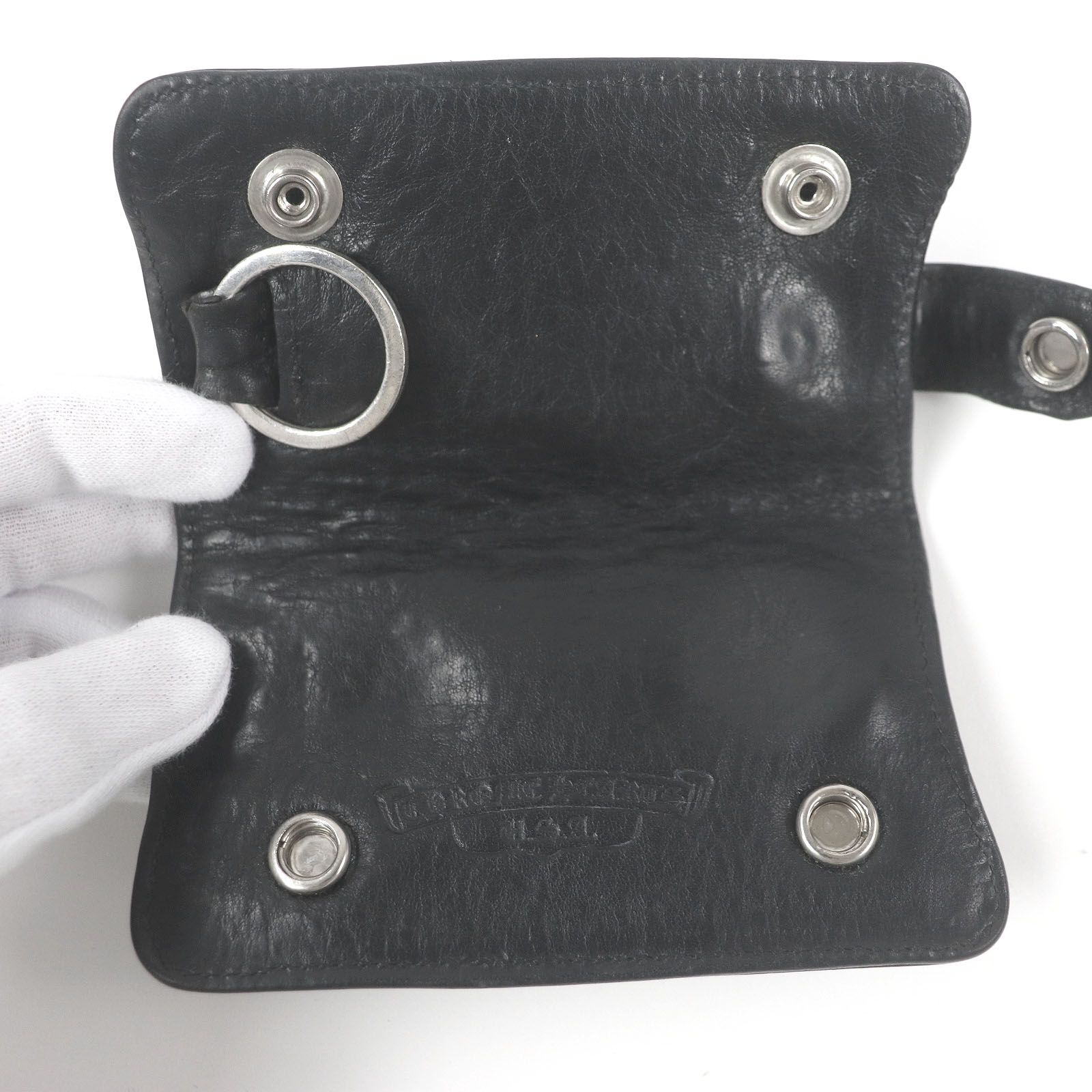 CHROME HEARTS クロムハーツ　クロスボールボタン　レザーキーケース CHROME HEARTS クロムハーツ（原本無） KEY CASE クロスボール
