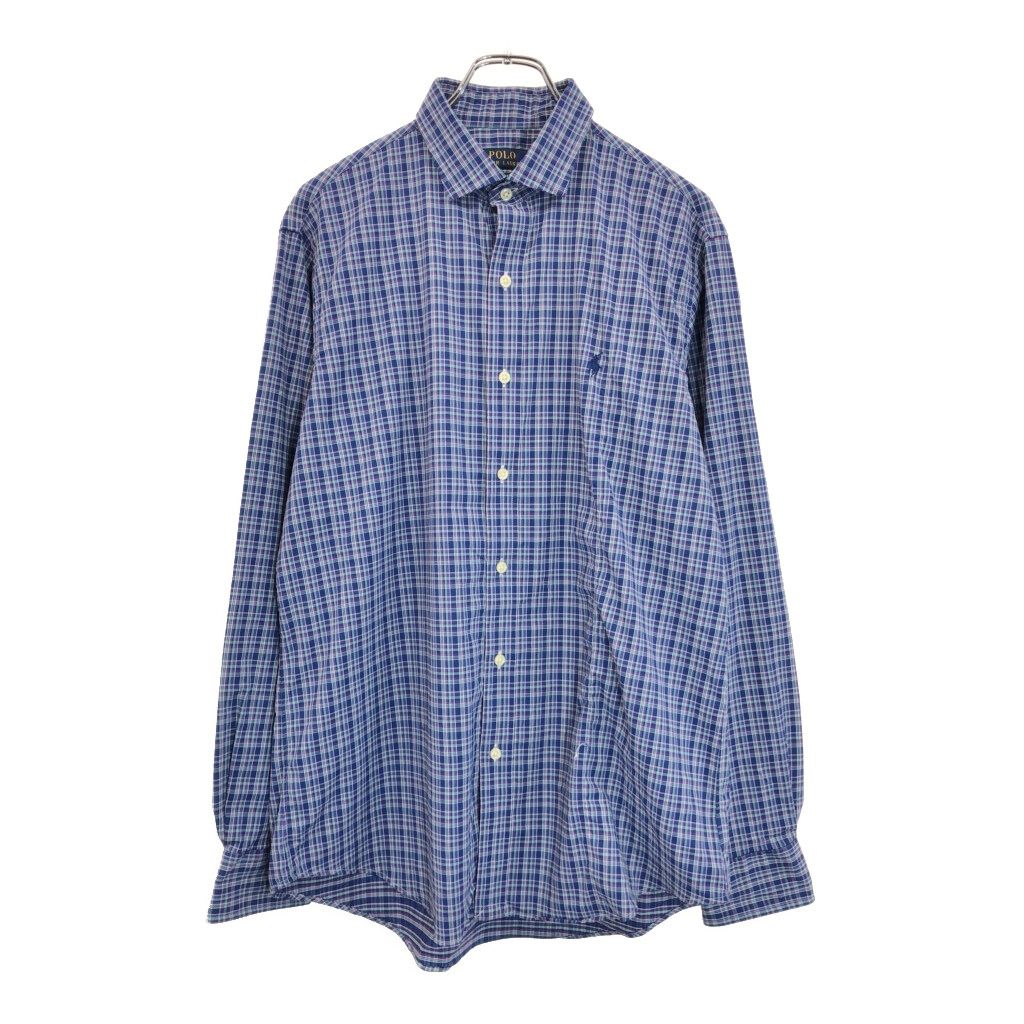 Polo by Ralph Lauren ポロ ラルフローレン 長袖シャツ ブルー(メンズ L)中古 古着 U9581