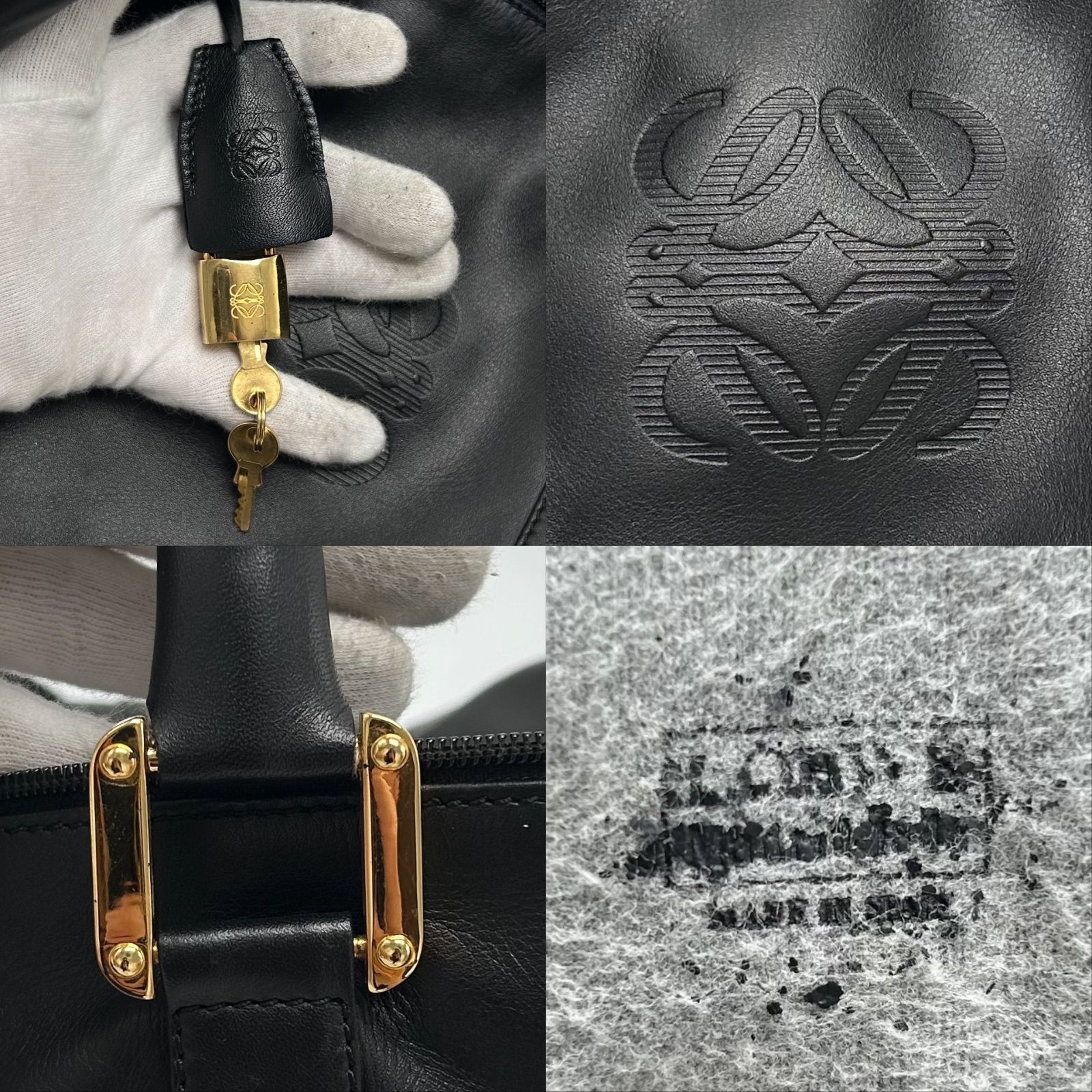 美品 LOEWE ロエベ アナグラム アマソナ50 ボストンバッグ