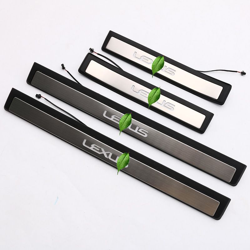 LEXUS レクサス ES 15-17年 設計 LED付き ドアスカッフプレート 4P 感アップ 保護 装飾 迎賓ステップ 踏板カバー ドレスアップパーツ