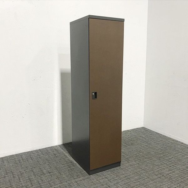 1人用ロッカー 鍵付き KZ-II型 オカムラ ペアウッドダーク