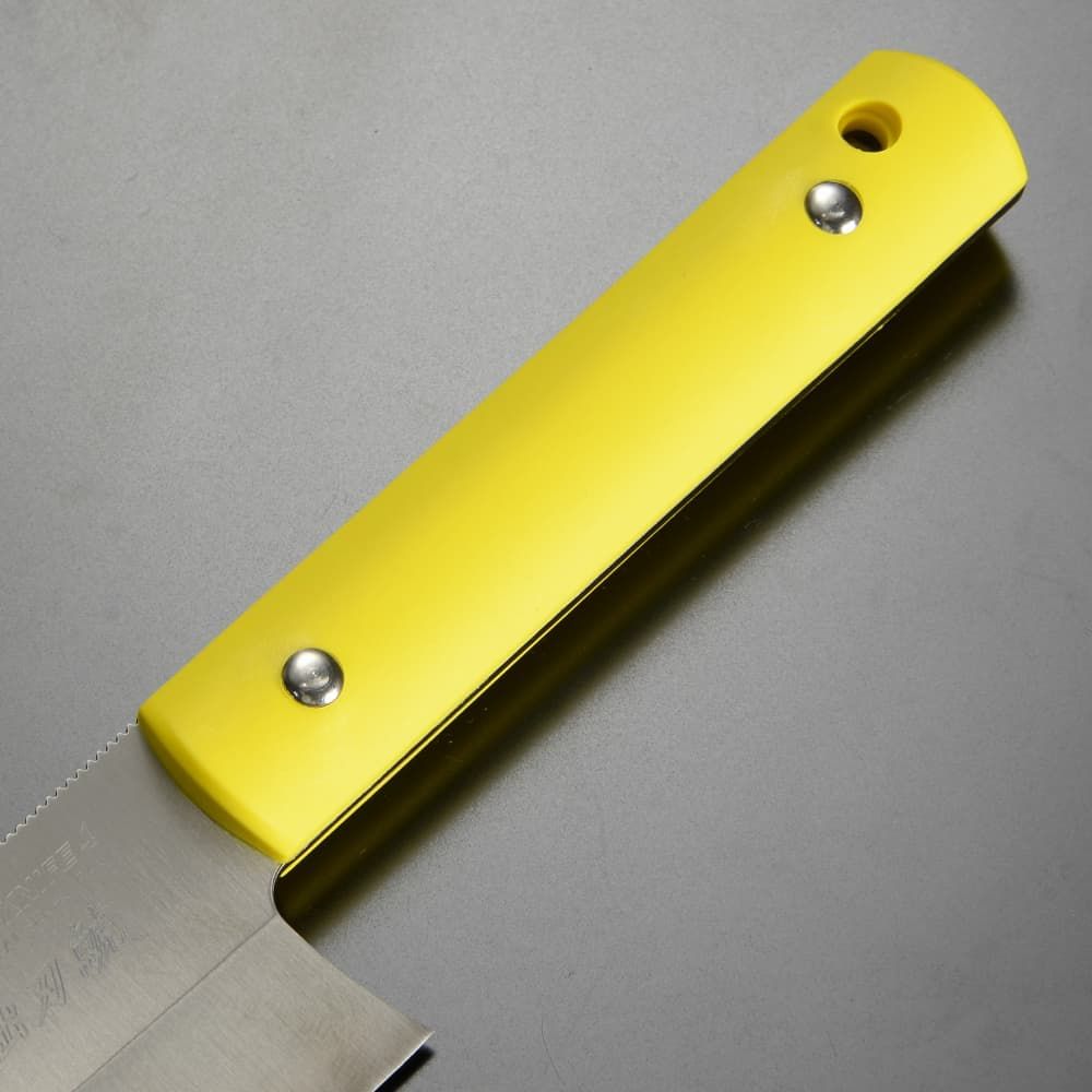  Gサカイ 出刃包丁 サビナイフ4 シャチ 片刃 イエロー 18歳以上 出刃包丁 包丁 ナイフ