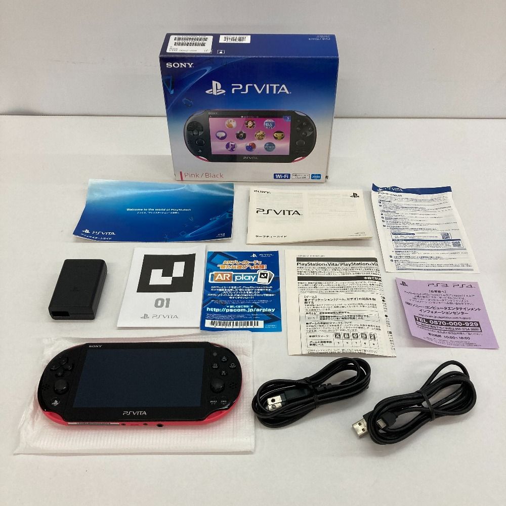 05w11257T 完品 PS VITA PlayStation VITA 本体 箱あり PCH-2000 ピンク|ブラック メモリーカード8GB ＊動作 済み＊◎ ◎