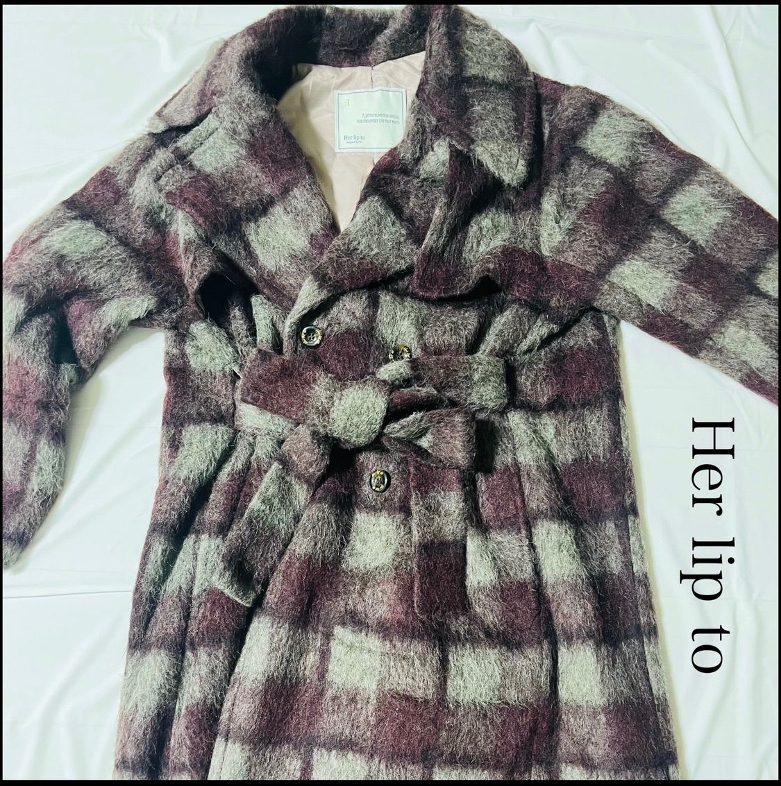 Her lip to☆ハーリップトゥ☆Double Breasted Wool-Blend Coat