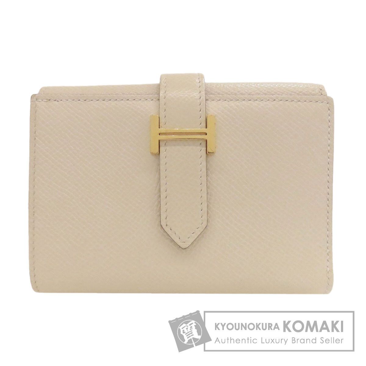 HERMES エルメス ベアンコンビネ ゴールド金具 二つ折り財布 小銭入れあり エプソン レディース