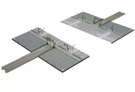 鉄道模型 1 150 TV4 ユニトラム鉄道乗入れ線路セット 40-814