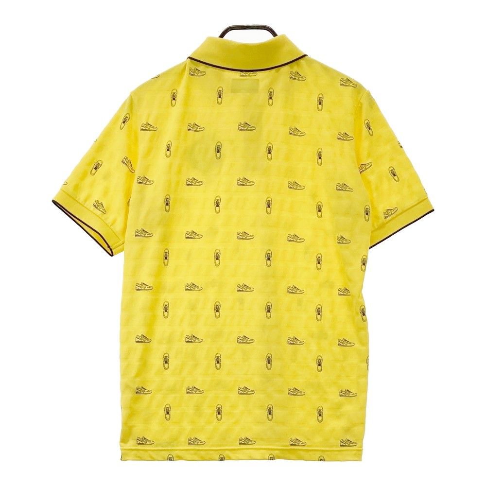 New Balance イエロー ポロシャツ 6 New Balance メンズポロシャツ イエロー サイズ6 カウスポット柄