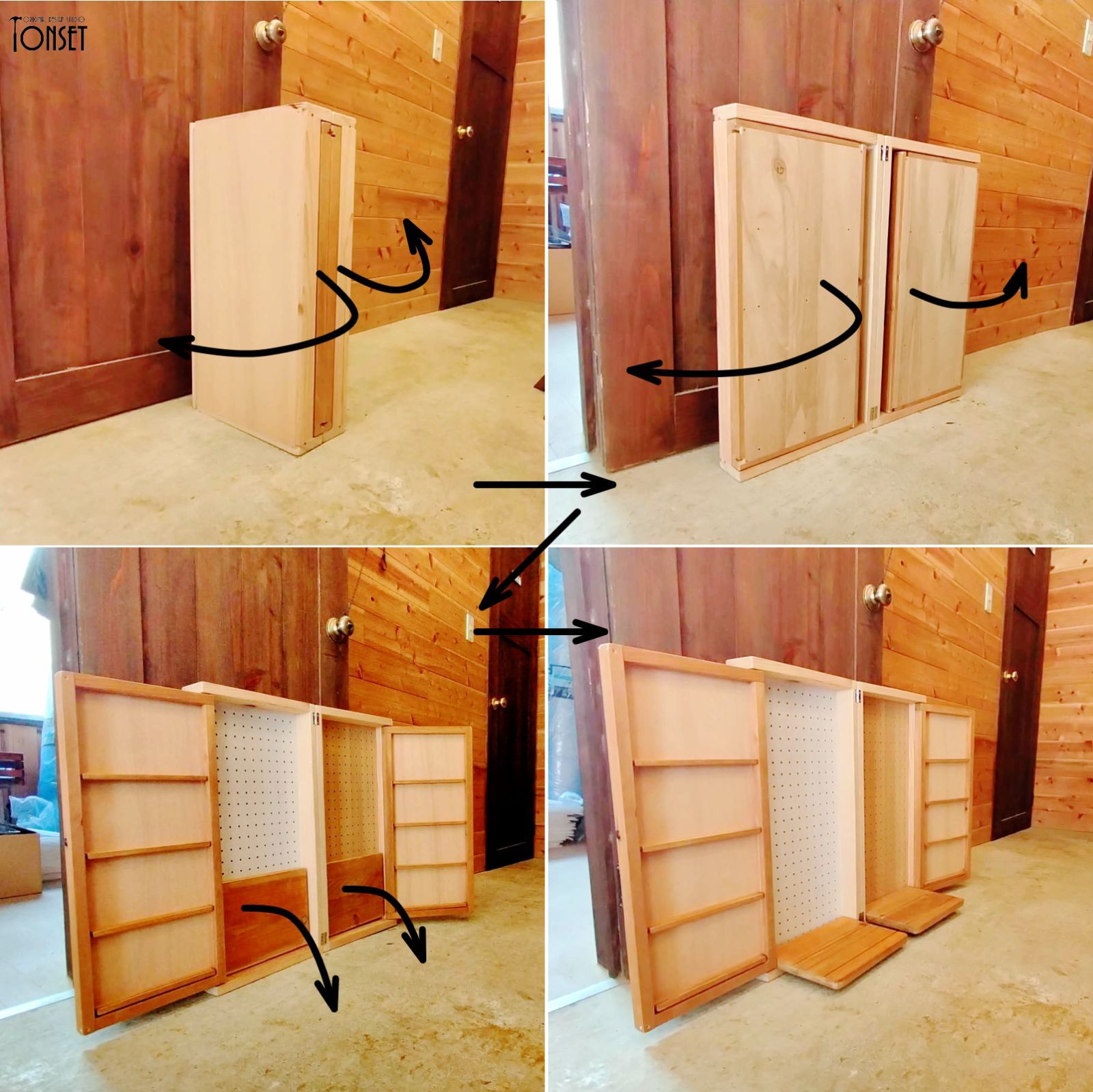 用 4面鏡モチーフ折り畳み什器バージョンⅡ