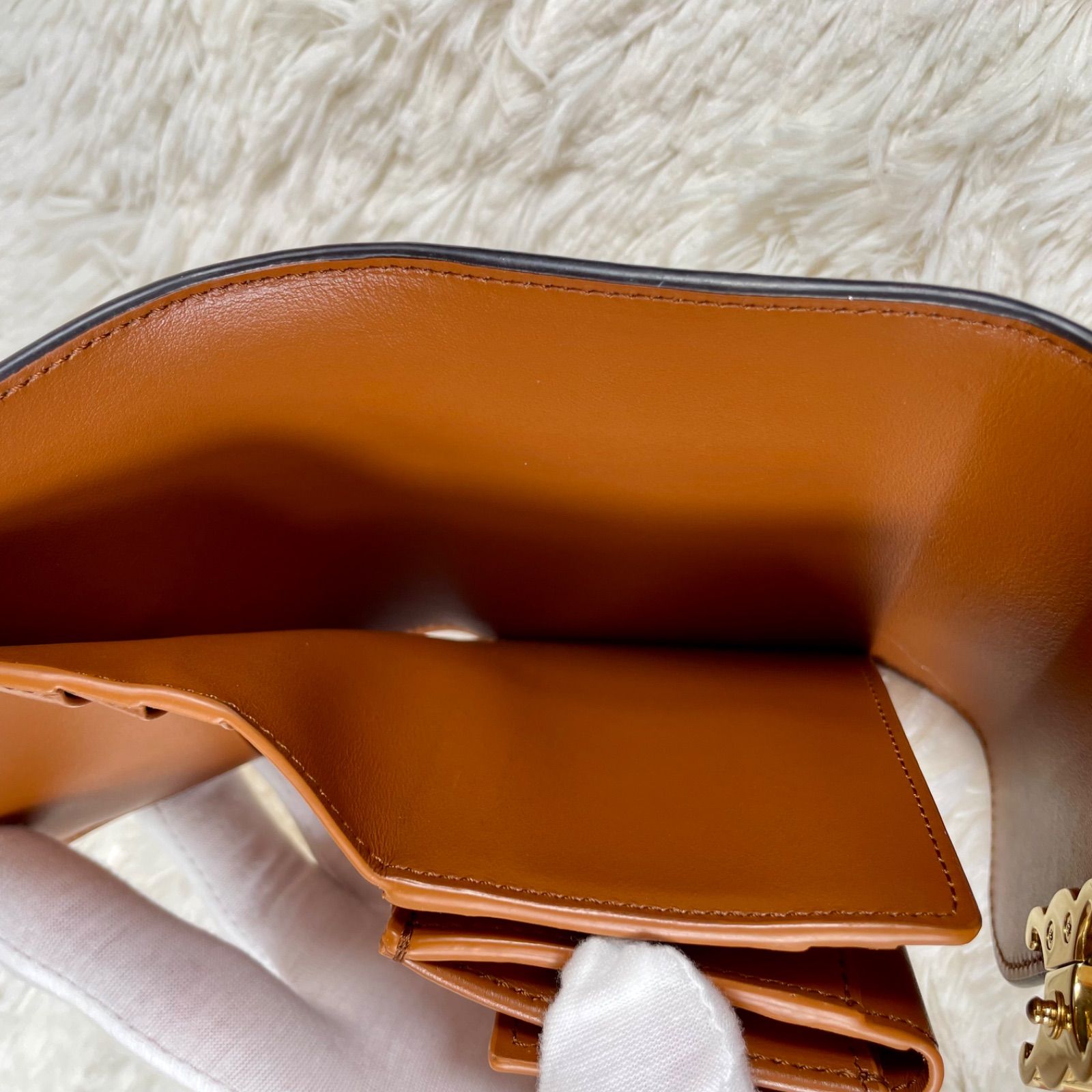 極美品】CELINE セリーヌ トリオンフ スモールフラップウォレット 三