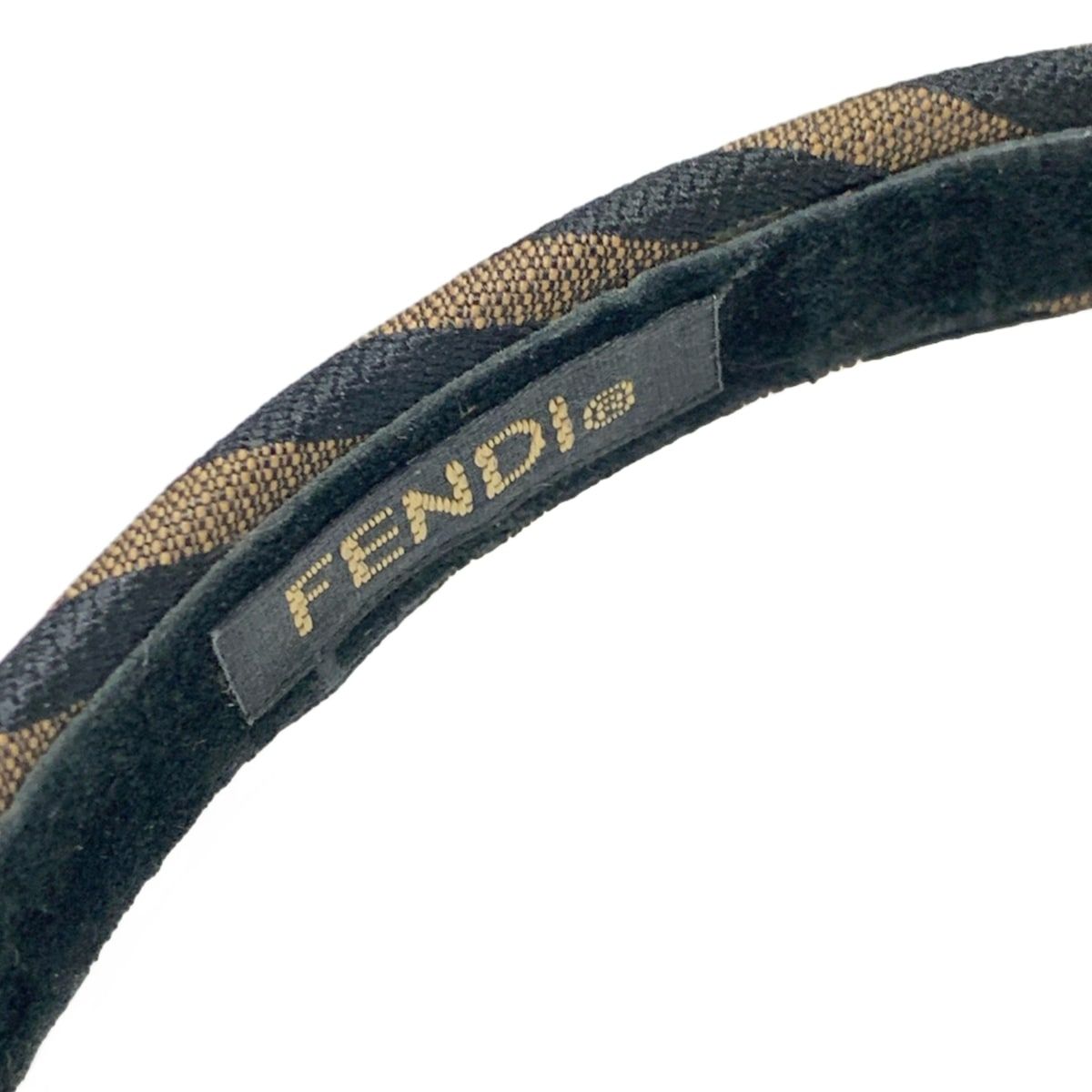 FENDI フェンディ レジメンタルストライプ ブラウン ブラック カチューシャ FENDI(フェンディ) カチューシャ - 黒×ブラウン ストライプ