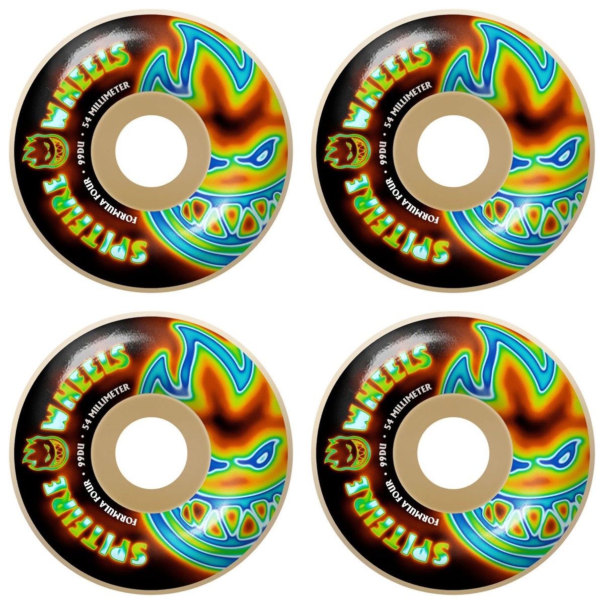 54mm F4 99 Radiocative Bighead Skateboard Wheels Spitfire F4