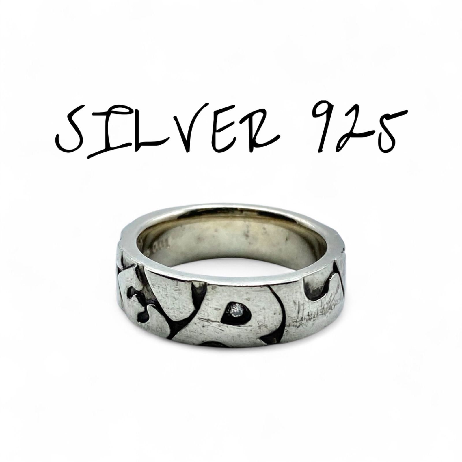 美品 クロムハーツ スクロールバンドリング 14.5号 2本セット クロムハーツスクロールバンドリング|クロムハーツ通販専門店ブラック