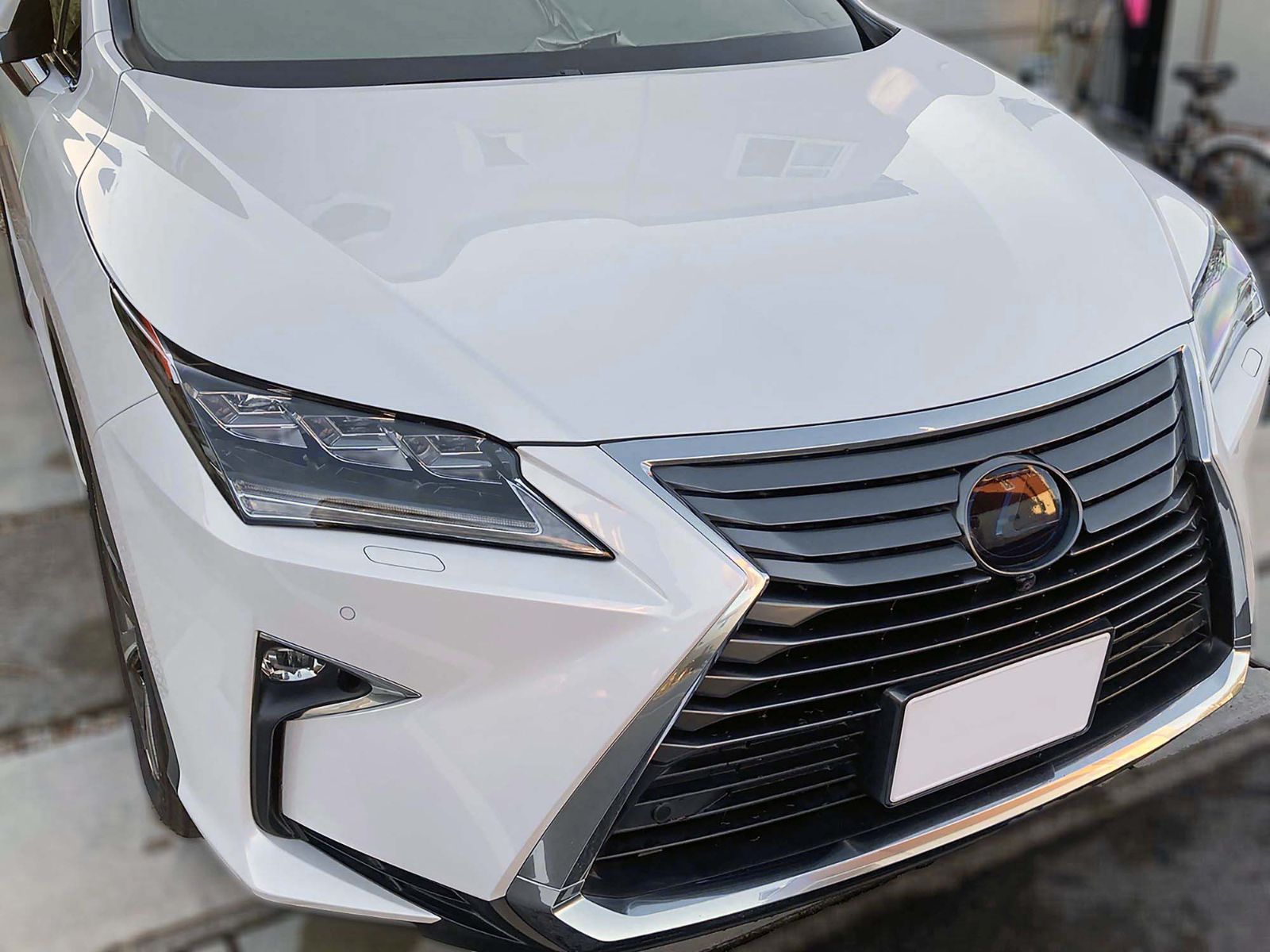 Tint+カット済み エンブレム スモークフィルム レクサスRX 20系(スモーク20％ 前後セット) RX200t/RX350/RX450h AGL20W/GGL20W/GYL20W型