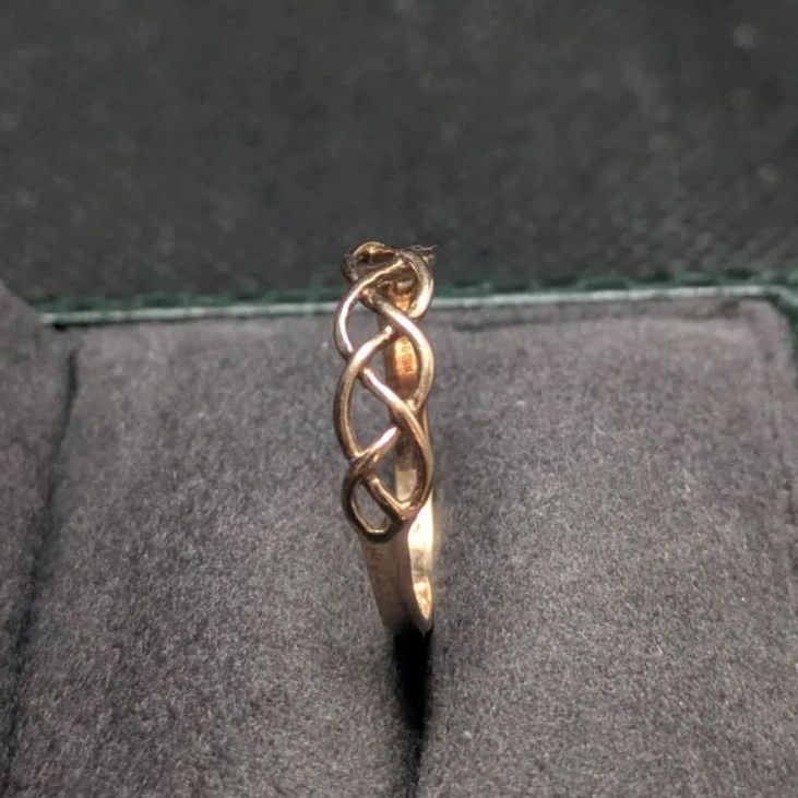 英国製】K9 ゴールドリング 12号 バーミンガム 1984年 透かし 9金 375