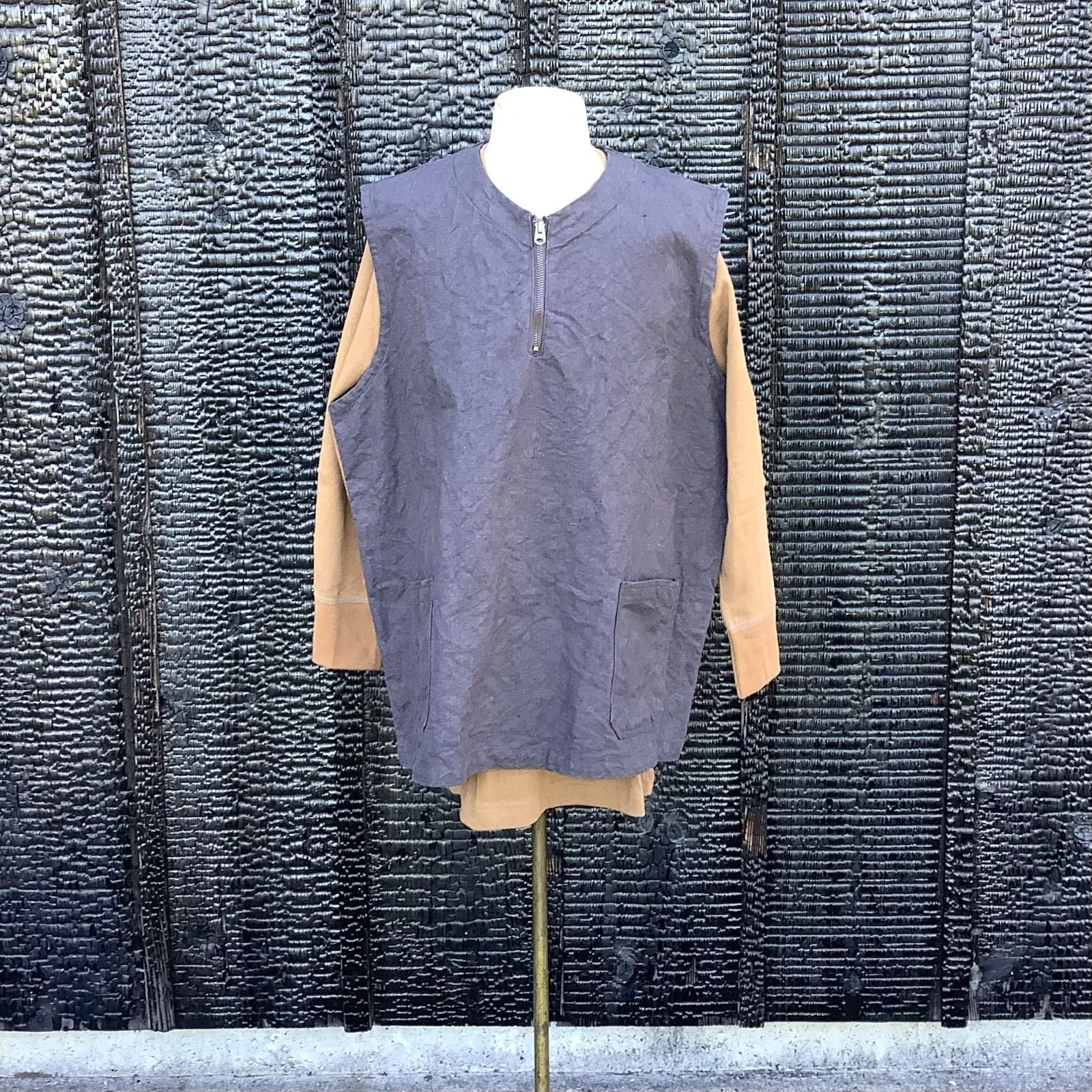 23SS Nigel Cabourn HEMP VEST リバーシブル仕様 48 FRENCH WORK VEST