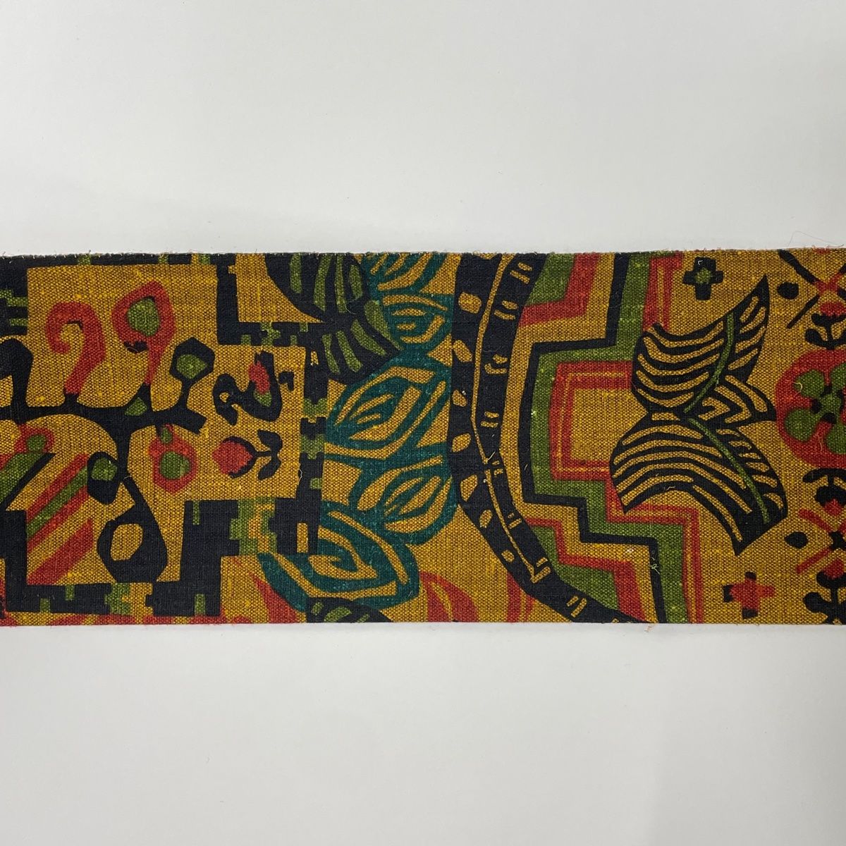 半幅帯 美品 名品 縞 幾何学 山吹茶色 正絹 中古 半幅帯 美品 名品 縞 幾何学 山吹茶色 正絹 中古