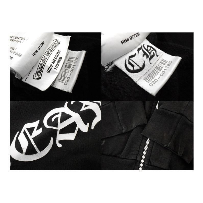 クロムハーツ SWTSHRT HD ZIP LTD 袖英字プリントダガージップアップ