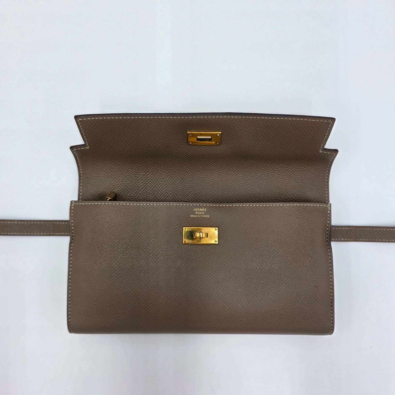 新品同様 エルメス ケリーウォレット ロング エトゥープ エプソン HERMES エルメス ケリーウォレット ロング エトゥープ エプソン