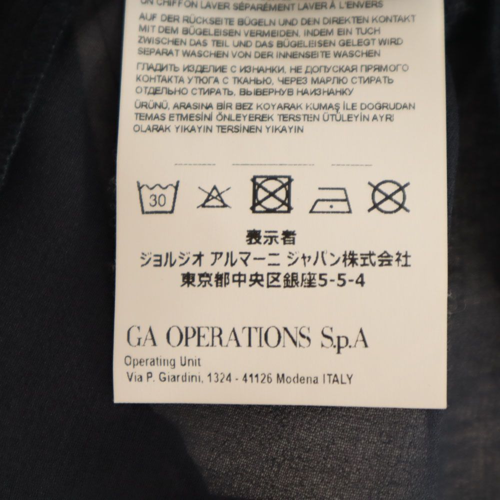 アルマーニジュニア 半袖 バックジップ ワンピース 7A 124cm ネイビー