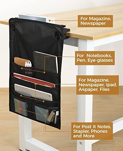ブラック yamagahome ドリンクホルダー デスク 収納バッグ付き カップホルダー テーブル コップホルダー マグカップ ペットボトル対応可能 多機能収納ラックコンピューターデスク ゲーミングデスク クランプ式 取付簡単 ブラック