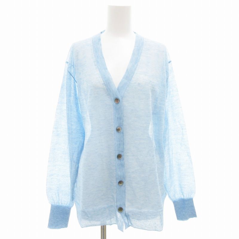 ロペ ROPE 美品 シアーVネックカーディガン ニット 長袖 薄手