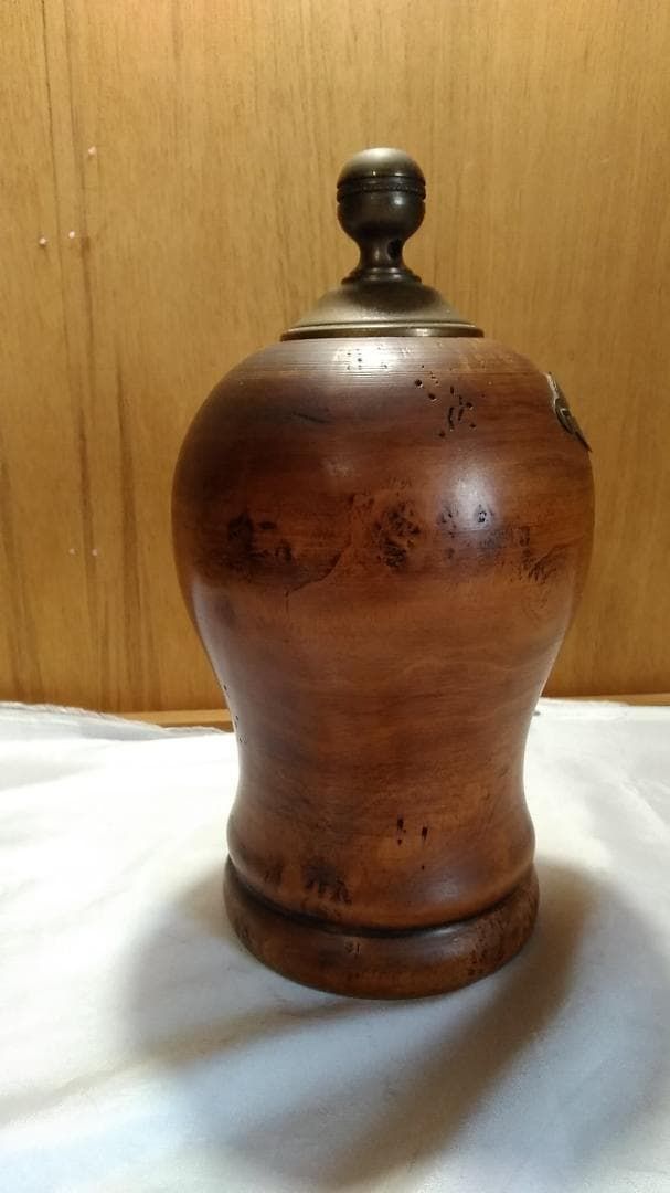 ビンテージ アンティーク イタリア製 木製 貯金箱 S