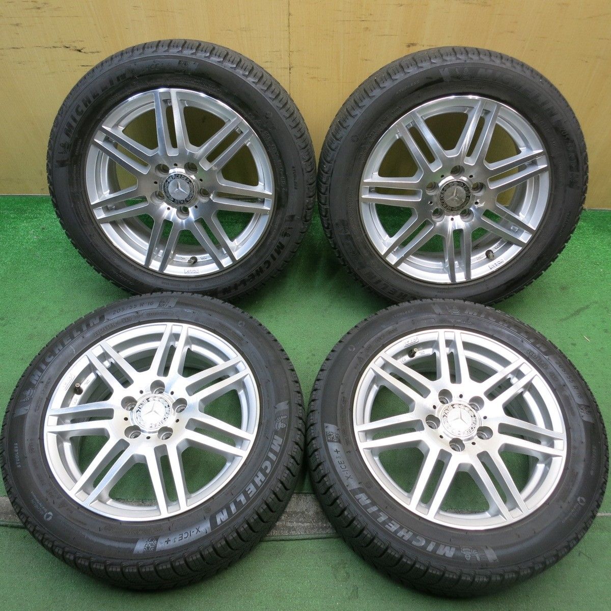 バリ溝 9分 ベンツ 等 ATS 205 55R16 スタッドレス ミシュラン X-ICE3 16インチ PCD112 5H 5092105HAス