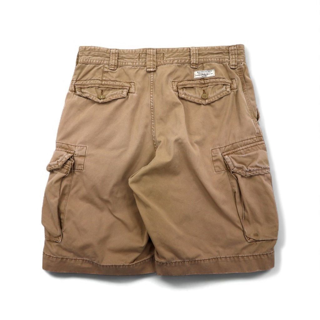 90s Ralph Lauren カーゴ バギーパンツ ハーフ 極太 Tech bba35aa5ffce8869503b13d798f56d