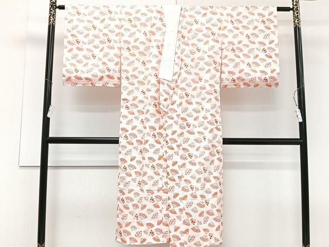 平和屋着物□長襦袢 無双仕立て 絞り 御所車桜地紋 正絹 逸品 BAAT6849hv