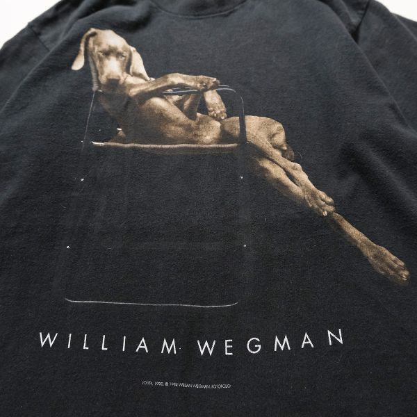 90'S WILLIAM WEGMAN ロンT ブラック USA製 レア 90'S WILLIAM WEGMAN ロンT ブラック USA製 レア william wegman long