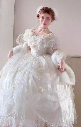 特別豪華 LT-16 豪華姫系 lolita 可愛 レトロ風 オリジナル 洋服 ロリータ ワンピース 美しい刺繍 統合的な
