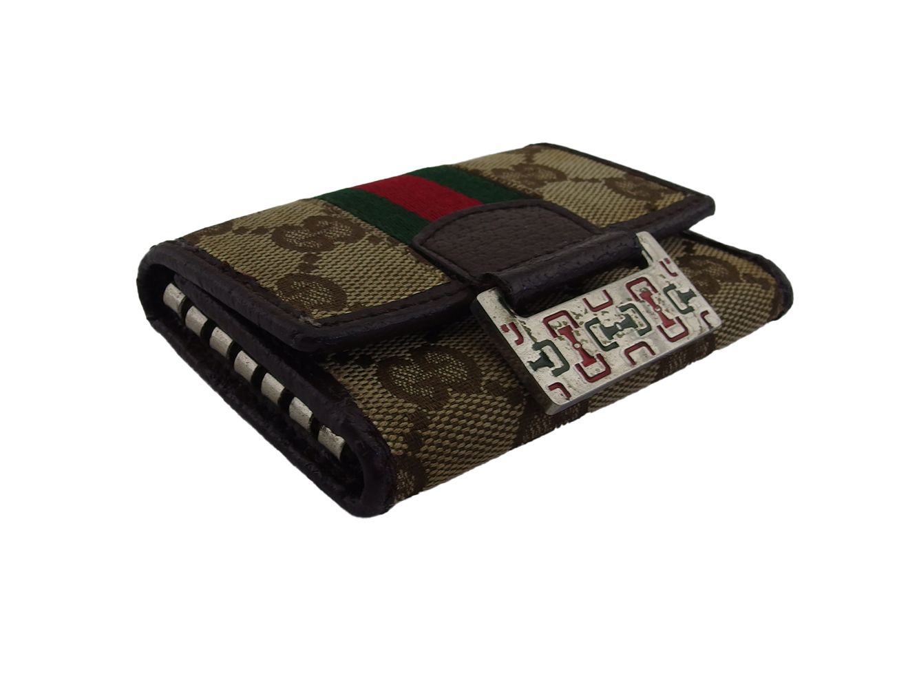 グッチ GUCCI キーケース GGキャンバス シェリーライン ベージュ
