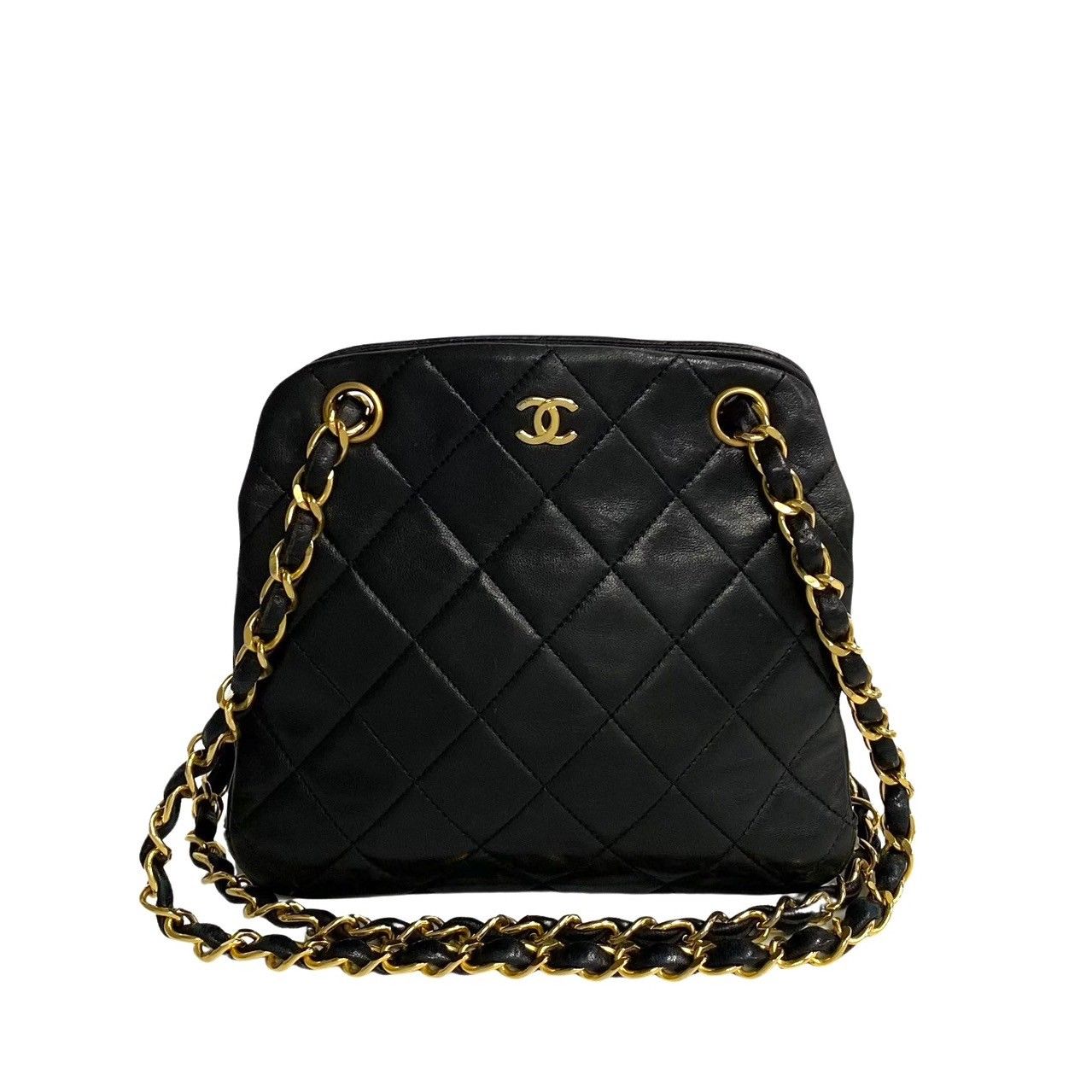 極美品 CHANEL マトラッセ ラムスキン チェーン ショルダー シール付 極美品 シール有 1番台 CHANEL シャネル マトラッセ ラムスキン