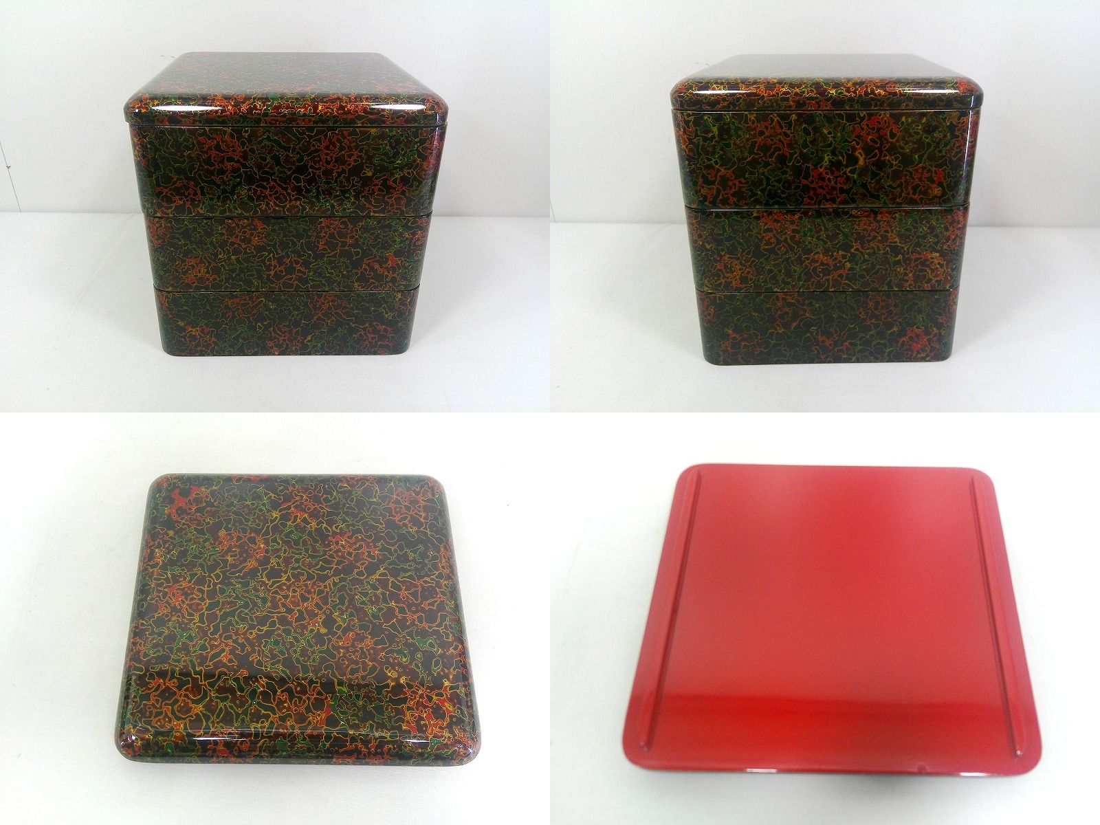 重箱三段重箱うさぎ花　値下げ￥11000 重箱三段重箱うさぎ花 値下げ￥11000 重箱三段重箱うさぎ花