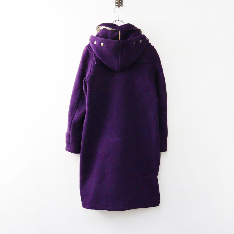 機能性重視 英国製 グローバーオール Gloverall Eliza エリザ ウール フード付きダッフルコート 40 パープル┃イングランド製 2400014620719