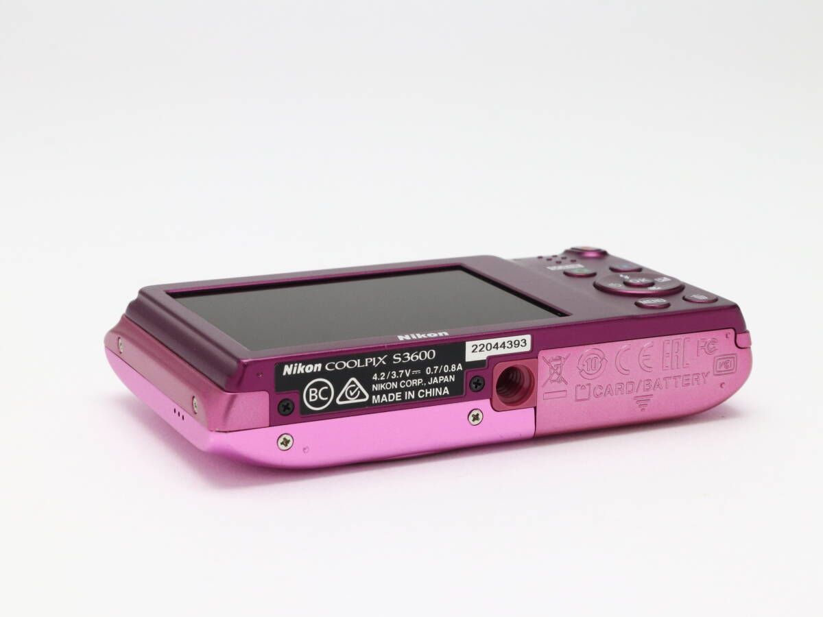 B+ (並品) Nikon ニコン COOLPIX S3600 アザレアピンク 初期不良