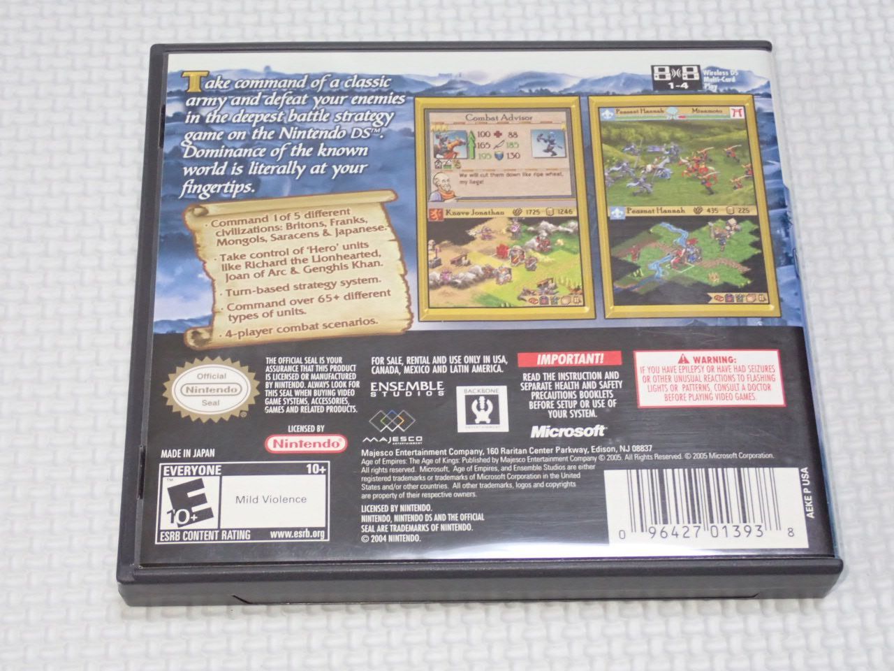 ニンテンドーDS - DS★AGE of EMPIRES THE AGE OF KINGS 海外版 Age of Empires: The Age of Kings - Wikipedia