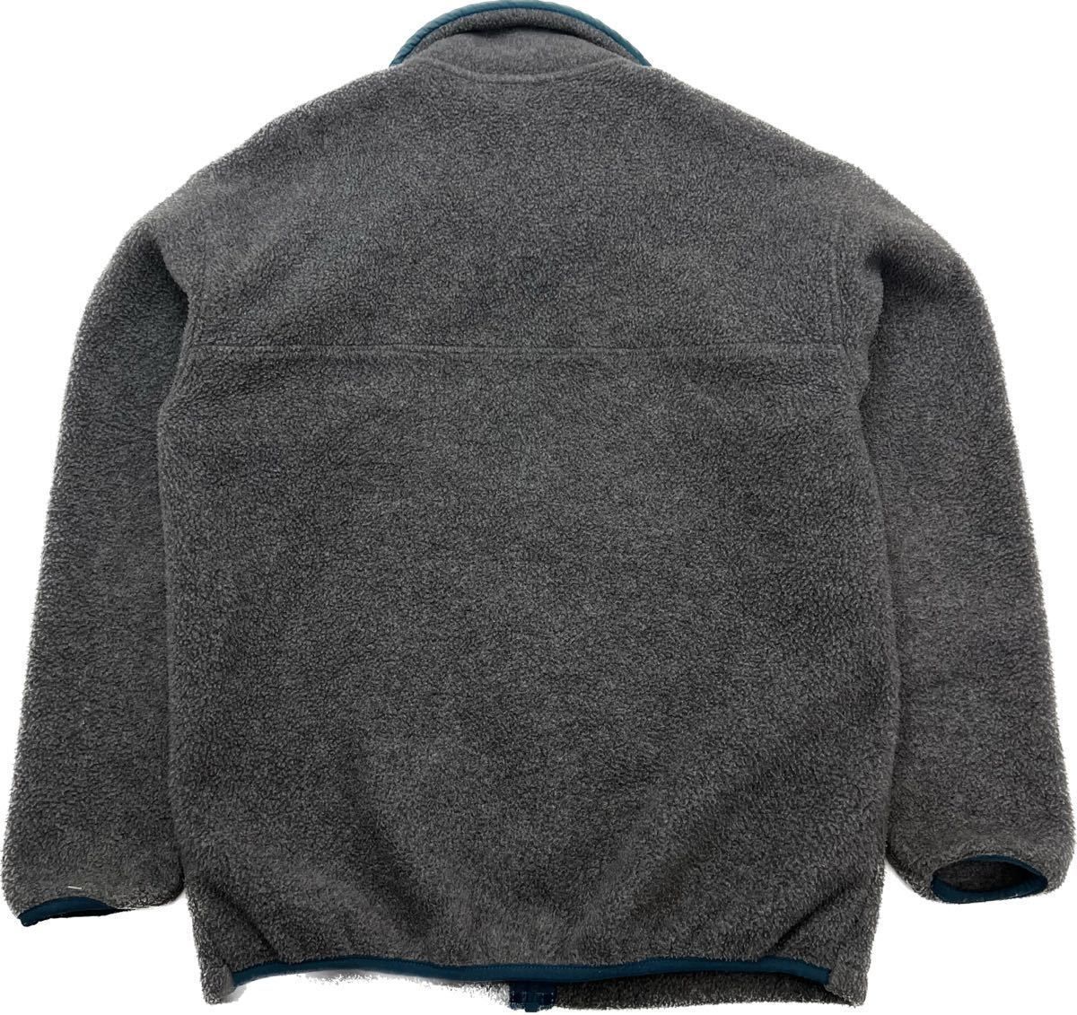 90s L.L.Bean 人気 フリース ジップアップ ジャケット グレー グリーン M相当 登山 アウトドア タウンユース エルエルビーン BJ182 OLIVEOS_COM_TR